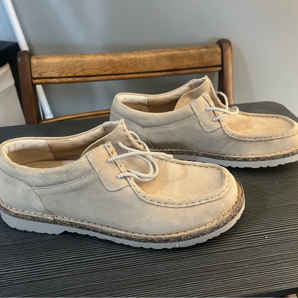 Birkenstock Men's Beige Suede Loafers 44E or size 11